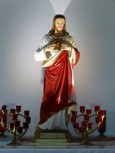 Sacred heart statue.
