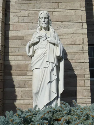 Sacred heart statue.