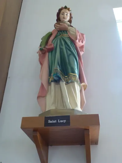 St. Lucy statue.