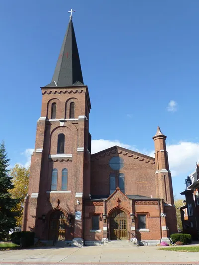 Front of the church.