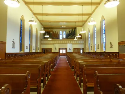 Back of the church.