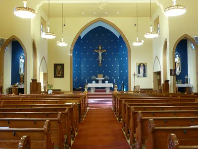 Front of the church.