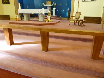 Altar rail.