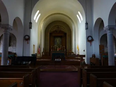 Front of the church.