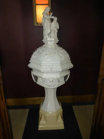 Former baptismal font.