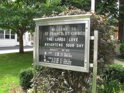 Church sign.