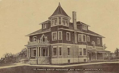 Illustration of St. Francis Xavier rectory, 1907-1915.