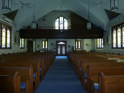 Back of the church.