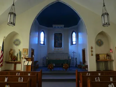 Front of the church.