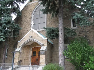 Front of the church.