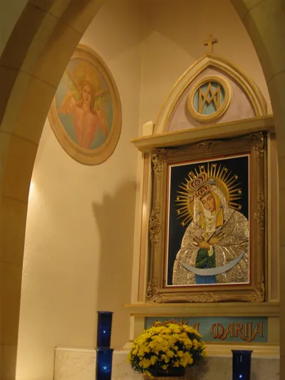 Another view of the art above the left side altar.