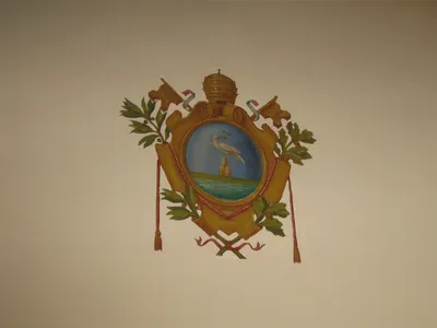 Crest painted on the wall.