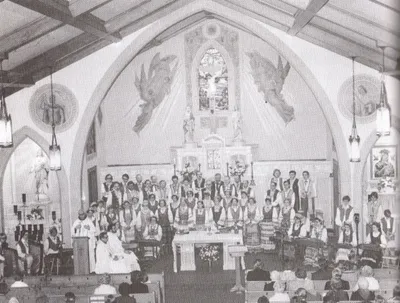 Interior of church, 1976.Source: St. George's Parish and the Lithuanians of Rochester