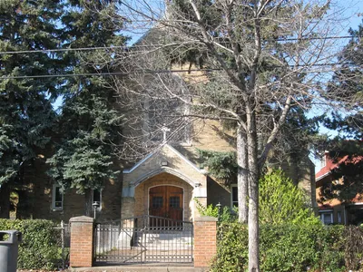 Front of the church.