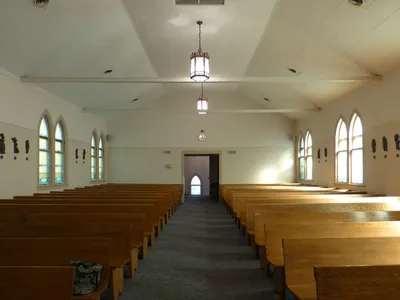 Back of the church.