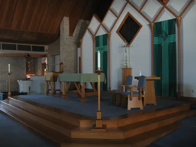 Sanctuary seen from angle.