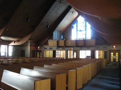 Seating as seen from front, left corner.