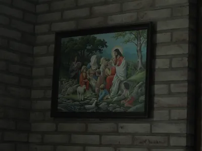 Painting in crying room.