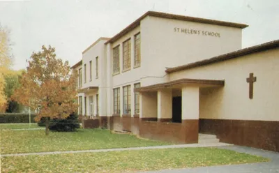 Former St. Helen school, 1980. 1980 parish directory.