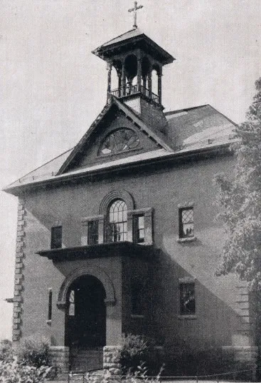 Exterior of former church, 1939. Source: Catholic Courier Golden Jubilee Edition: 1889-1939