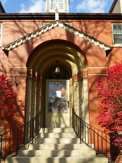 Entrance to Franciscan Fathers building.