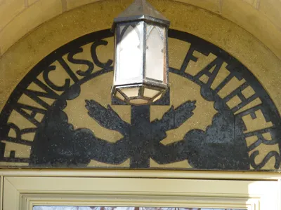 Sign above entrance.