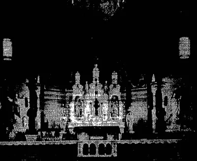 Interior of former church, 1955. Source: Catholic Courier