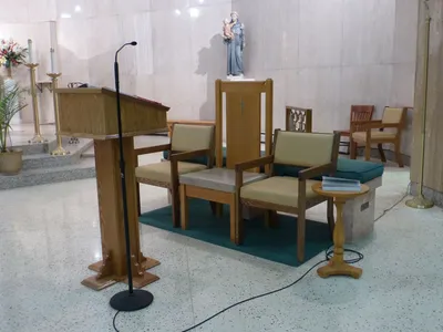 Celebrant's chair.