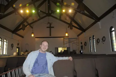 Interior during the process of becoming New Hope Wesleyan Church, Dec. 2011. Source: The Evening Tribune
