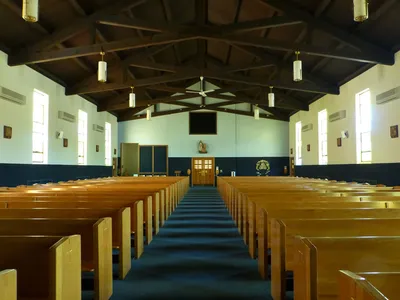 Back of the church.