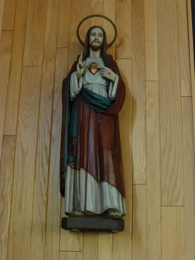 Sacred Heart statue.