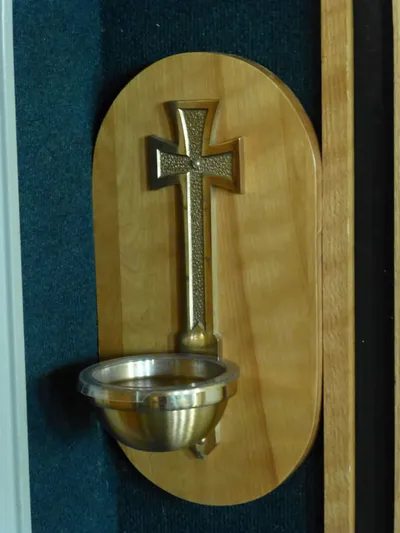 Holy water font.
