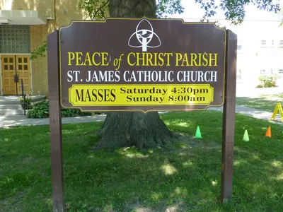 Church sign.