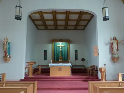 Front of the church.