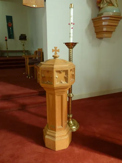Baptismal font.