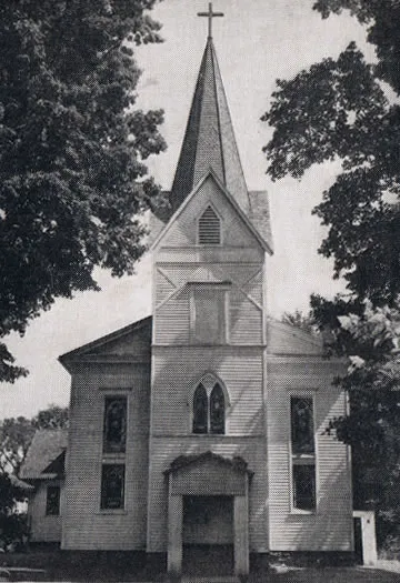 Exterior of former church, 1939. Source: Catholic Courier Golden Jubilee Edition: 1889-1939