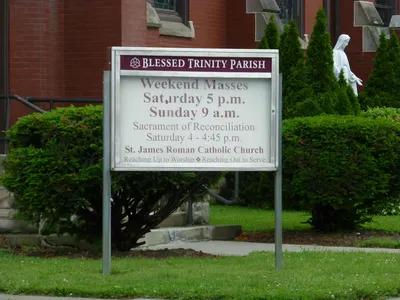 Church sign.