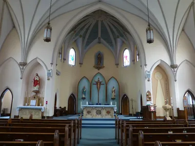 Front of the church.