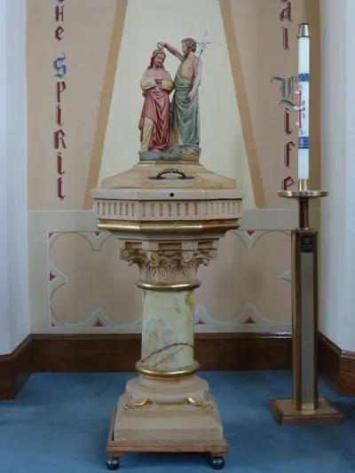 Baptismal font.