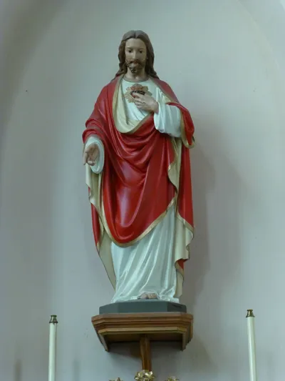 Sacred Heart statue.