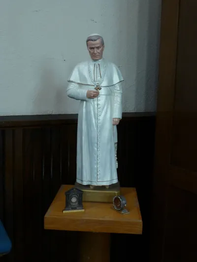 St. Pius X statue.