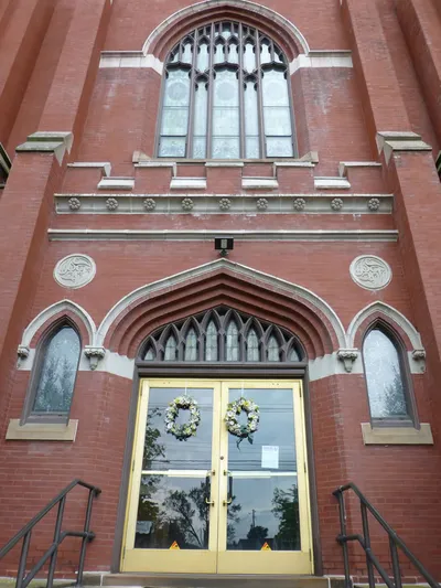 Front of the church.