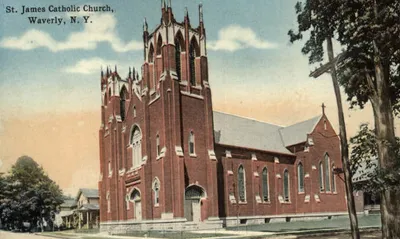 Old postcard of church, undated.