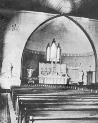 Interior of former church.