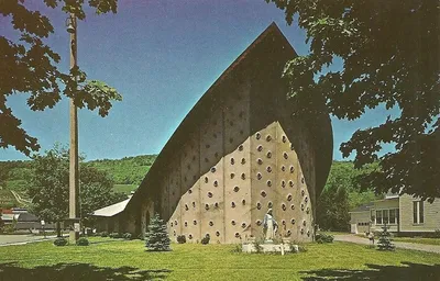 Postcard of present church exterior, undated.
