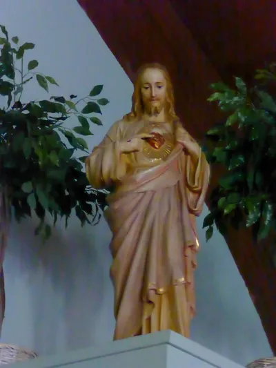 Sacred heart statue.
