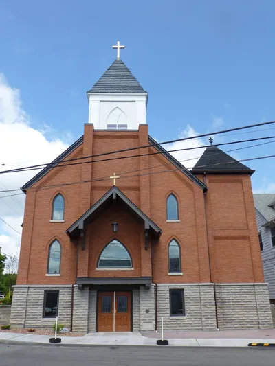 Front of the church.