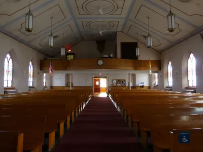 Back of the church.