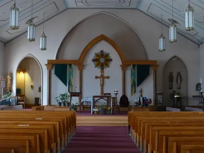 Front of the church.
