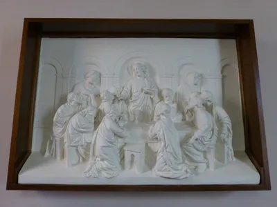 Last Supper relief.